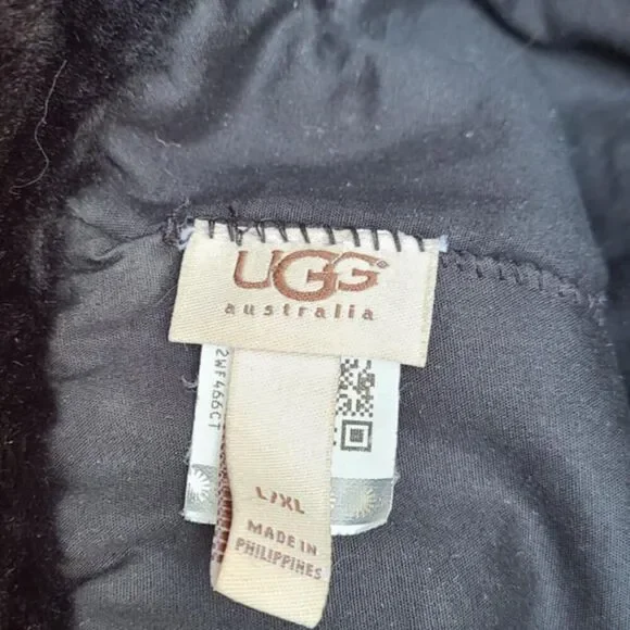 UGG Black shearling Red Black Buffalo Plaid Lumberjack Hat size L/XL